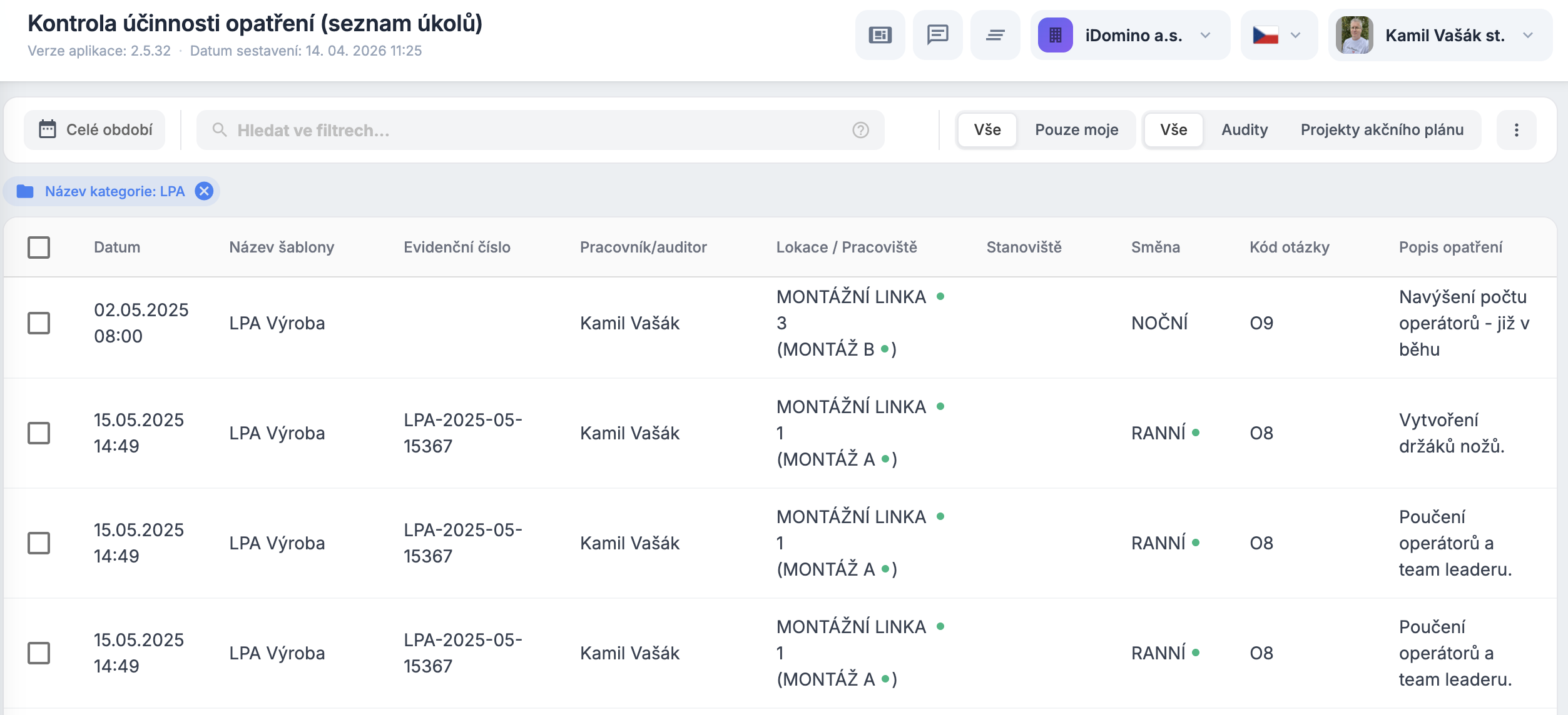 iDomino - Osobní seznam úkolů a notifikace